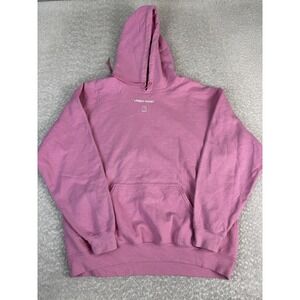 Lonely Ghost Hoodie Mens Large Pink Pullover Fleece Text Me When You Get Home